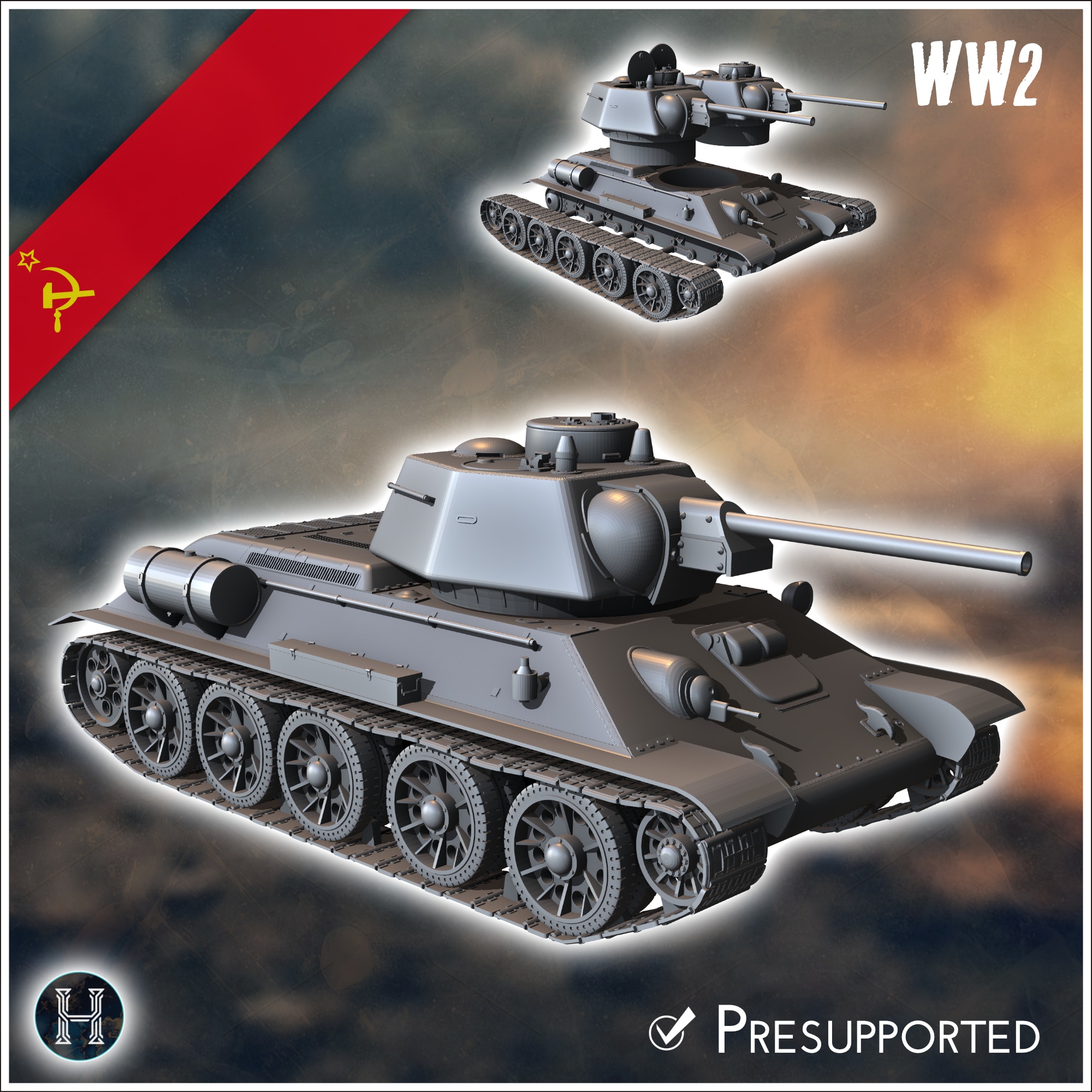 T-34-76 M1943 - Soviet army WW2 Second World East front Ostfront RPG Mini Hobby